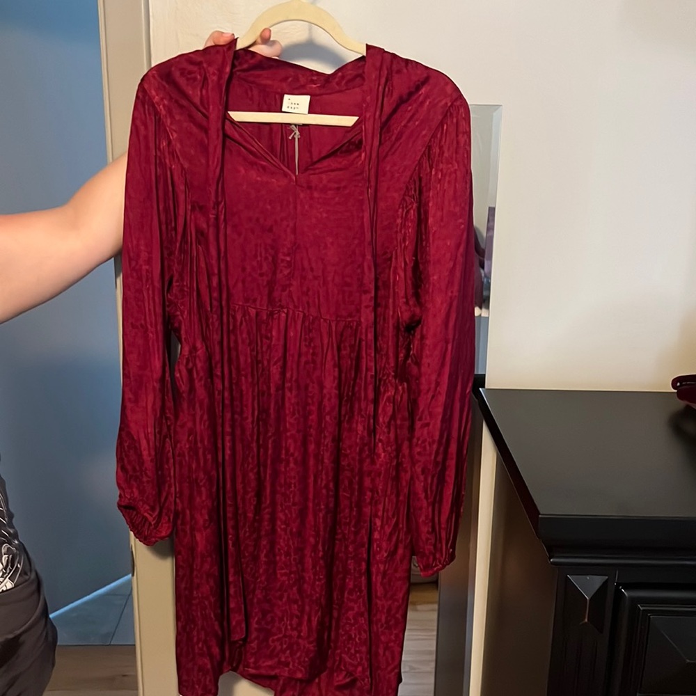 XL mini red long sleeve dress